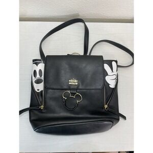 Bioworld‎ Disney Mickey Mouse 90th Anniversary Black Zipper Detail Mini Backpack